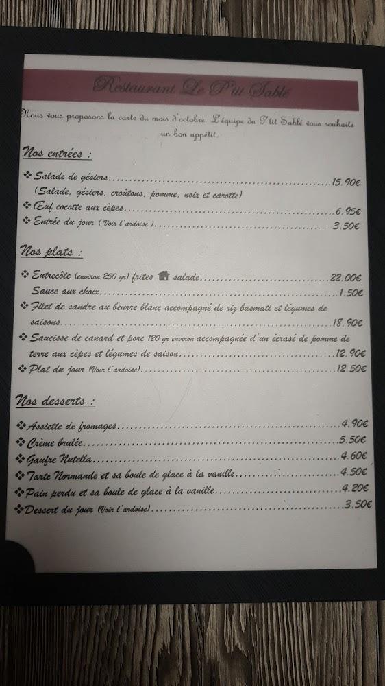 Le P Tit Sablé - Menu Image 1